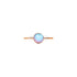 Rainbow White | Rose Gold Vermeil | Mermaid Glass Ring